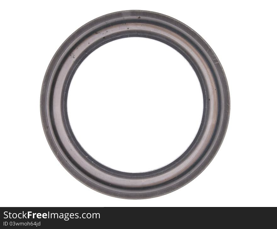 Bearing part of the round in a ring, isolated on white background.