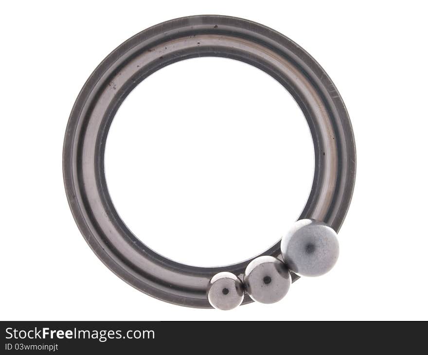 Bearing part of the round in a ring with  balls