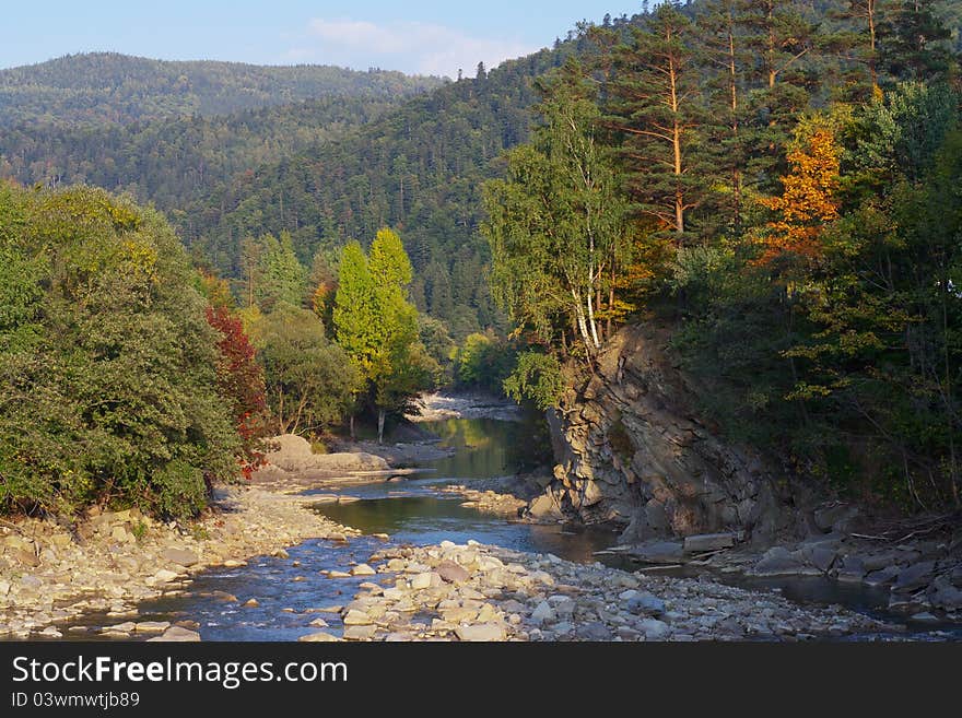 River in  mountain forests