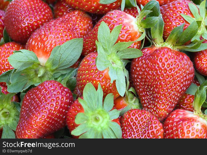 Strawberries closeup