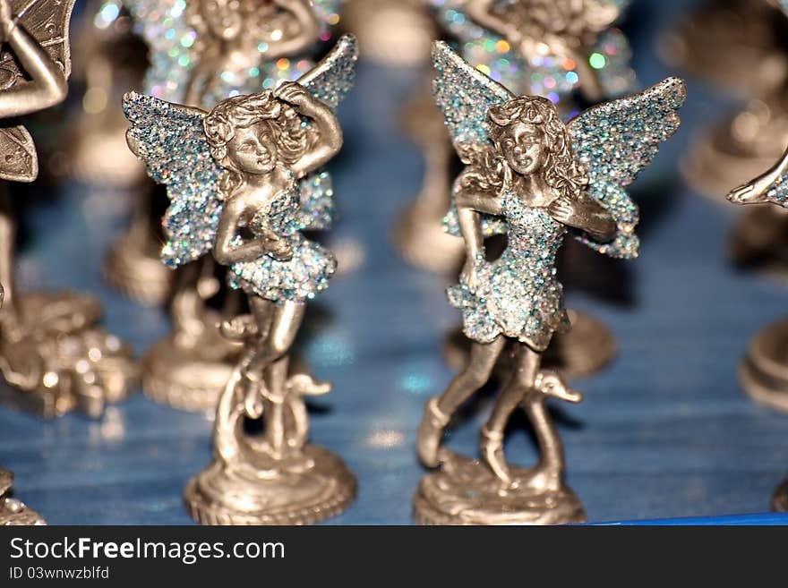 Angels lead encrusted with beads