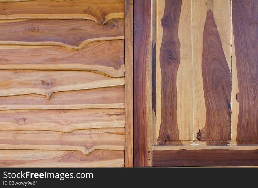 Thai beautiful wood walls. Made of teak wood. Thai beautiful wood walls. Made of teak wood.