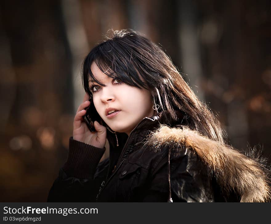 Young woman with cellphone