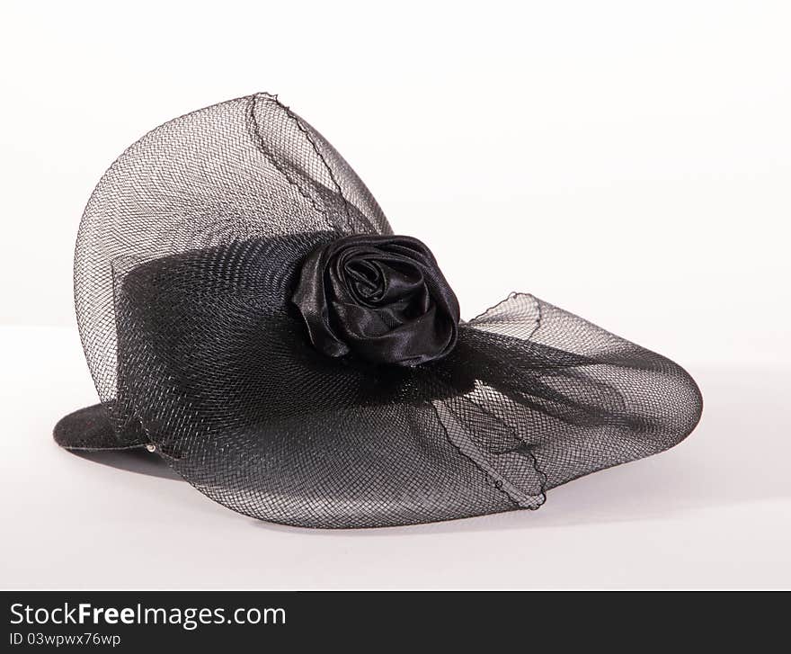 Small black stylish hat