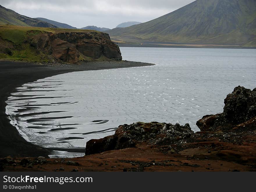 Black sand beach in Iceland