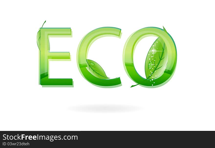 Nature eco sign green color