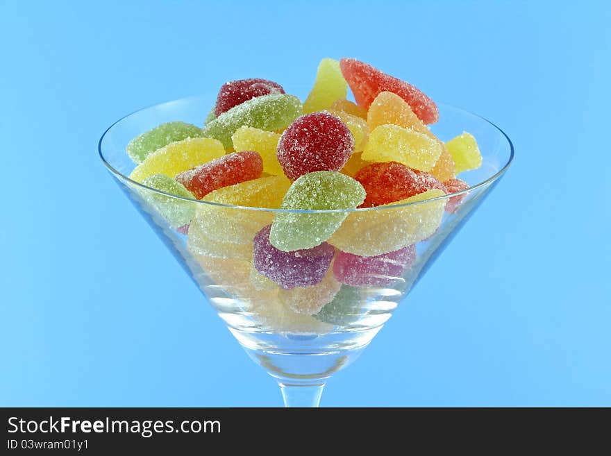 A macro photo : assortment of colorful fruity chewy sweet and sour candy