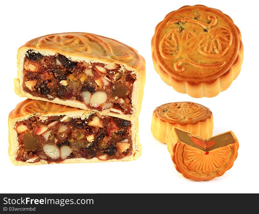 Different Types Of Mooncake (Durian, Fruitcake)