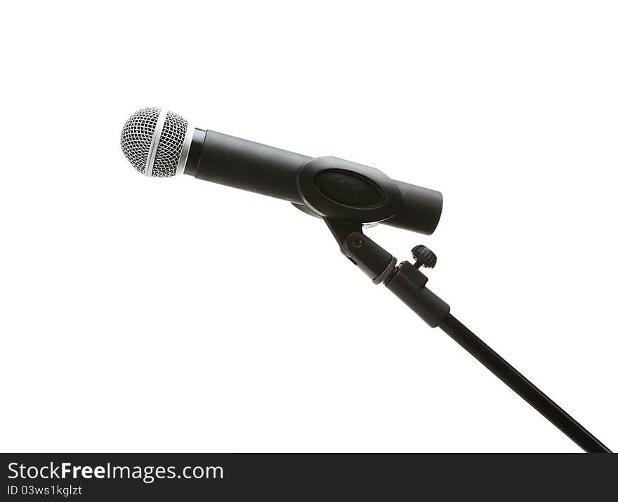 Microphone isolated on white