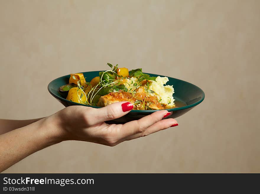 A plate of delicious meal