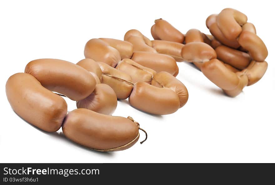 Sausage on a white background