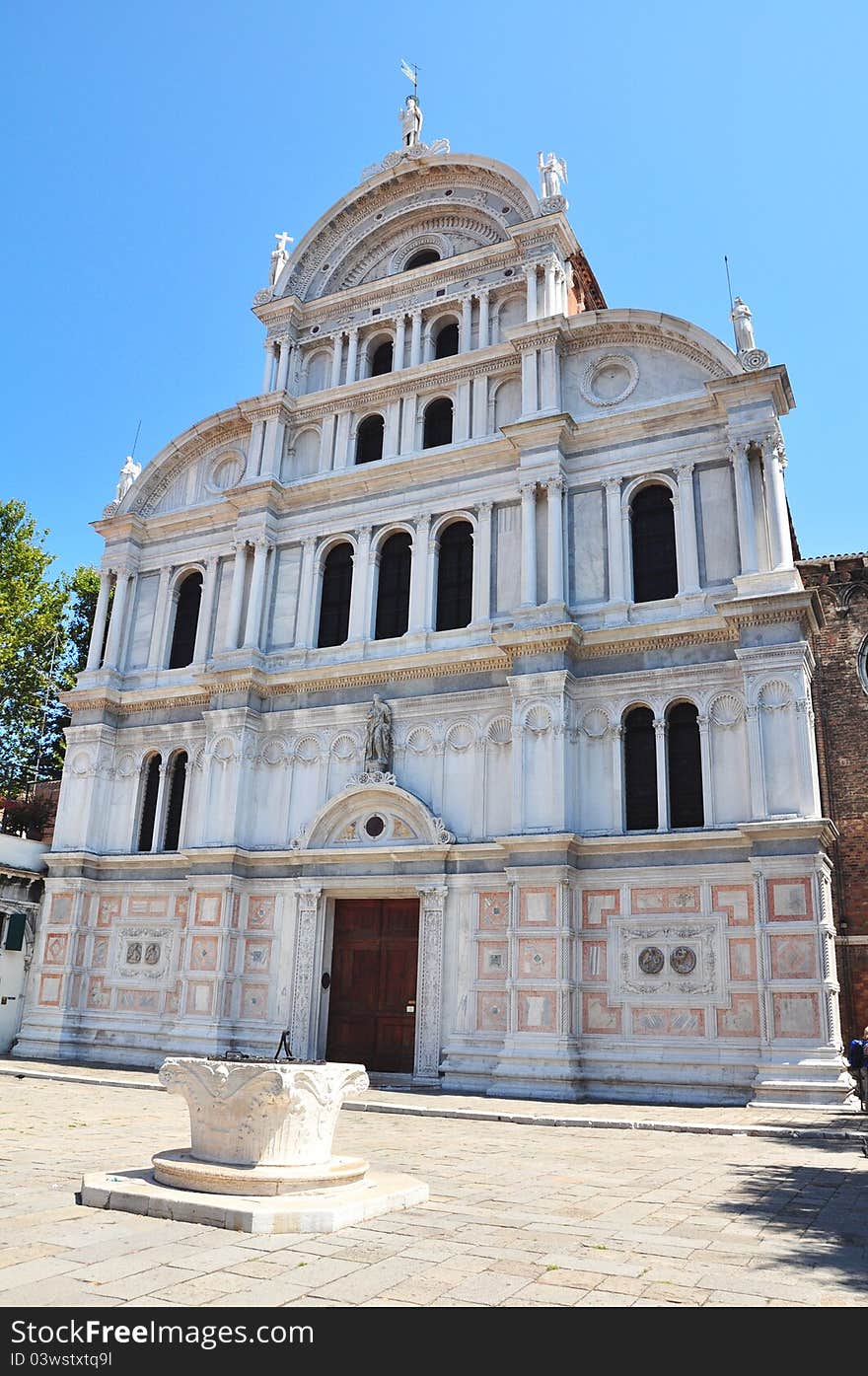 Religious building in a square in Venice. Religious building in a square in Venice