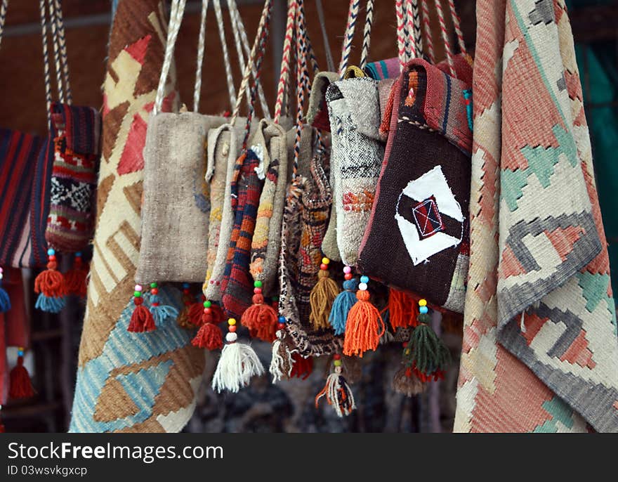 View of authentic bag in the bazaar, Harput, Turkey. View of authentic bag in the bazaar, Harput, Turkey.