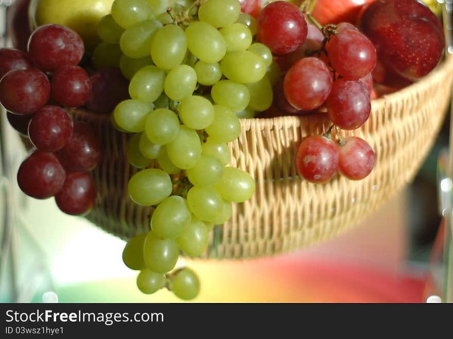 Fresh Ripe Fruit In Basket