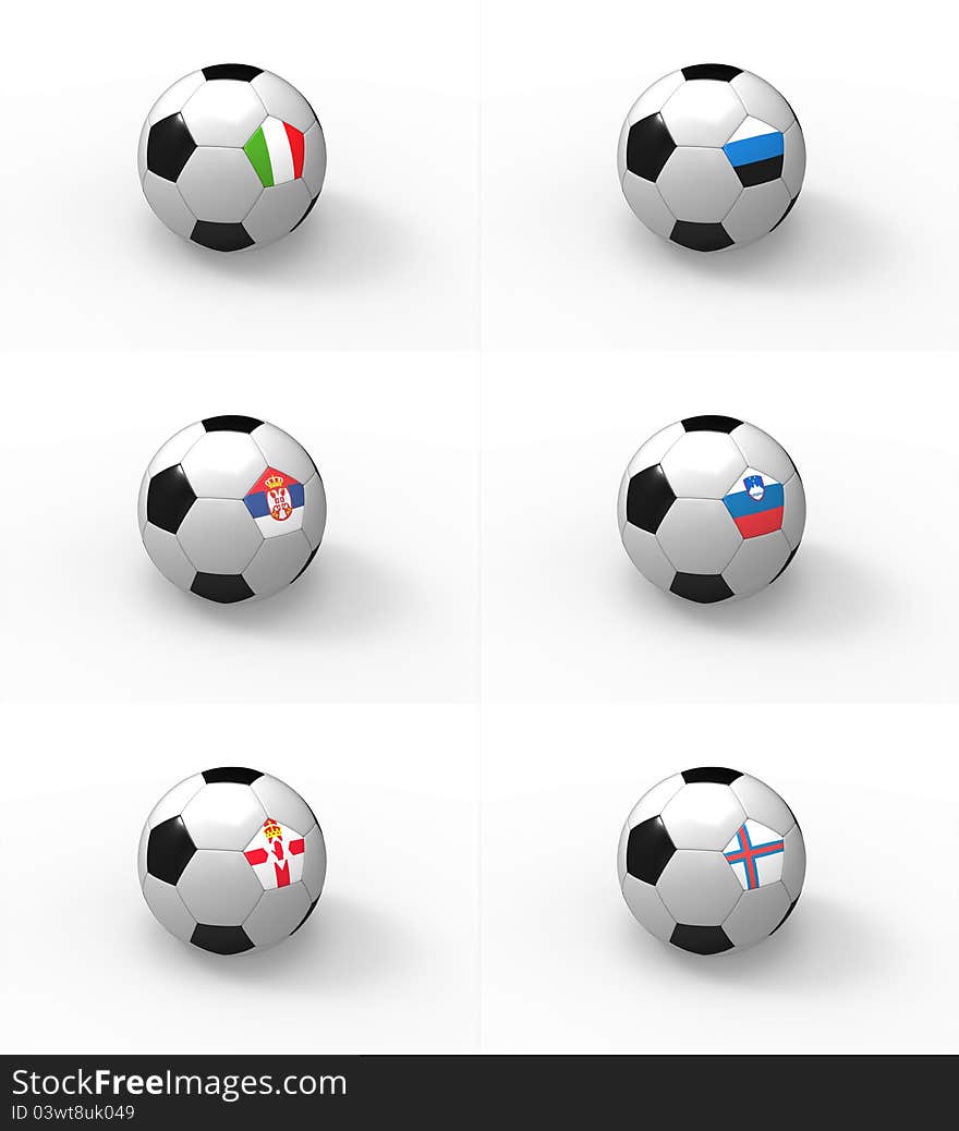 Euro 2012, Soccer Ball With Flag - Group C