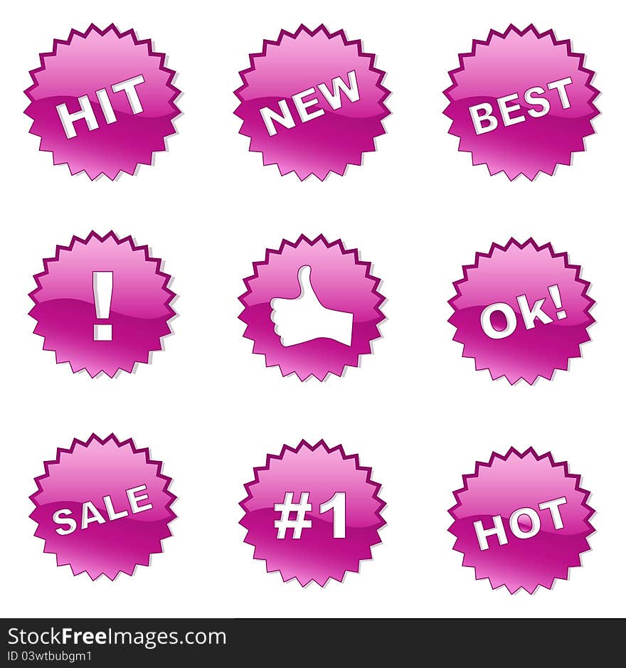 Set of selling badges (buttons) for websites