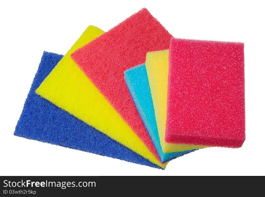 Different multi-colorful kitchen sponges