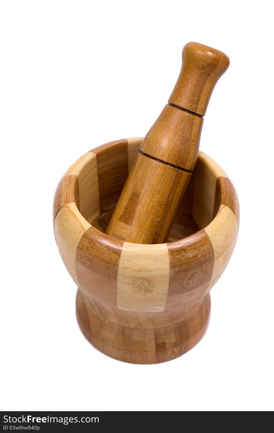 Wood Pestle With Two Pattern Design