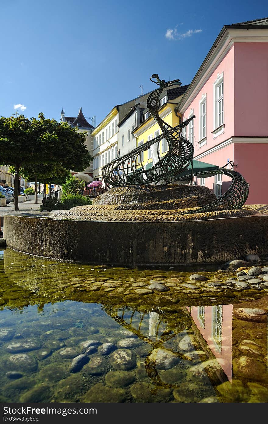 Fountain in the town of Svitavy