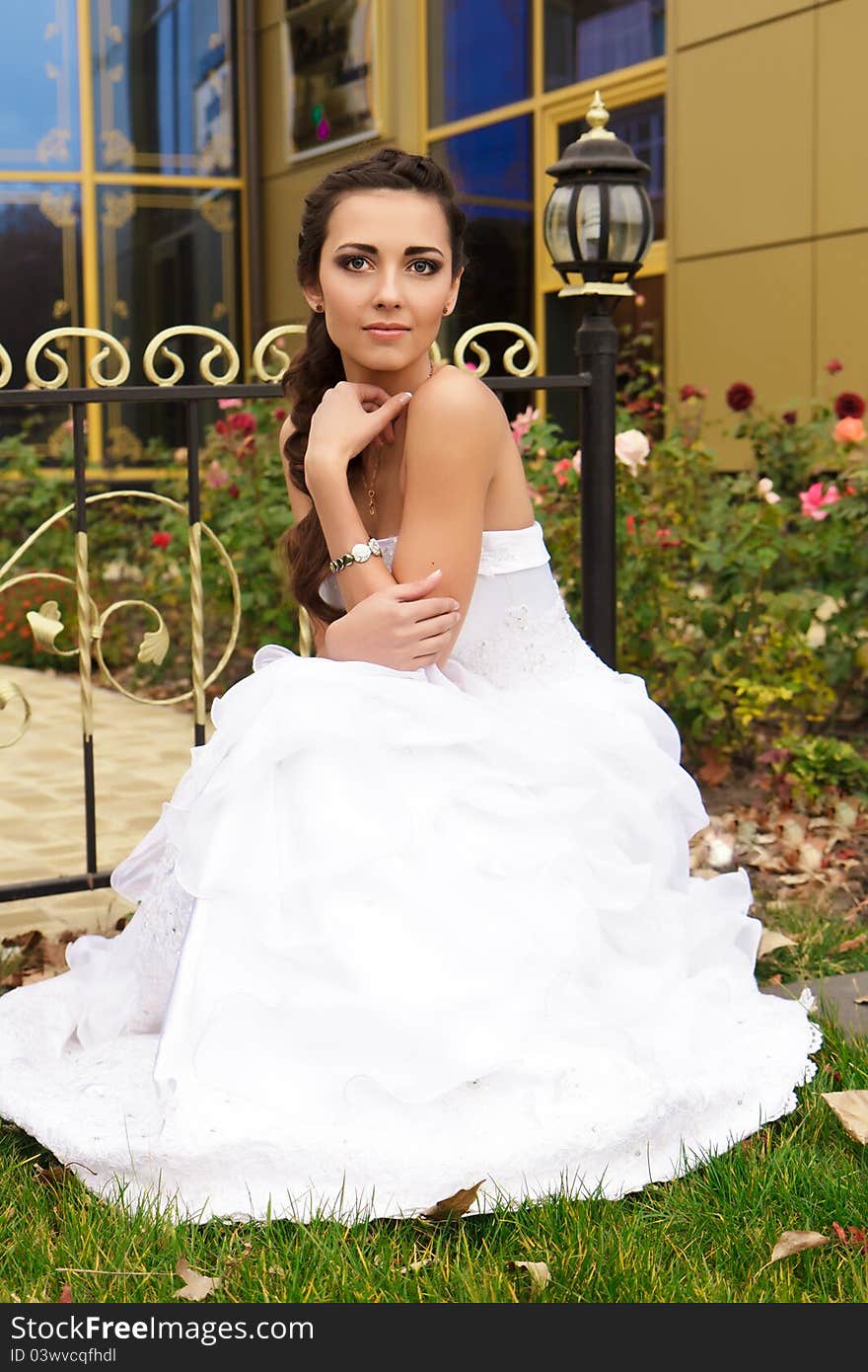 A Portrait Of A Beautiful Happy Bride