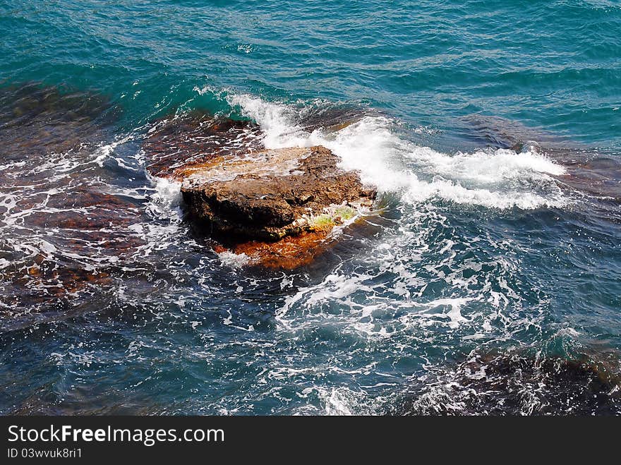 Rock in the sea