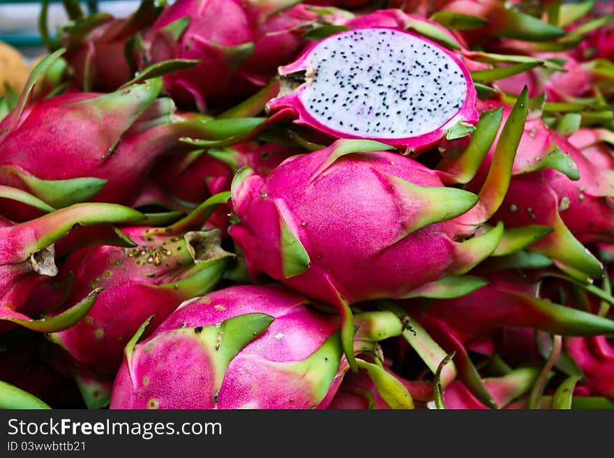 Dragon fruit, sweet black beans in Thailand. Dragon fruit, sweet black beans in Thailand.