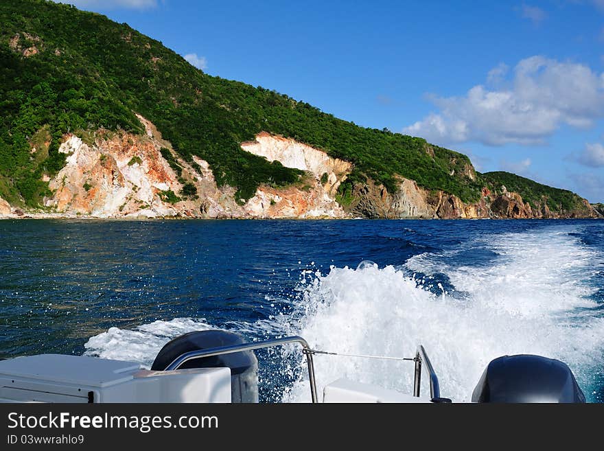 Tropical Coastline On St. John, US Virgin Island