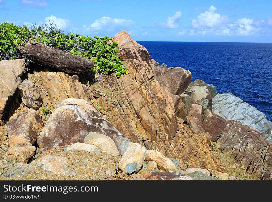 Water entrance to Megans Bay on St. Thomas