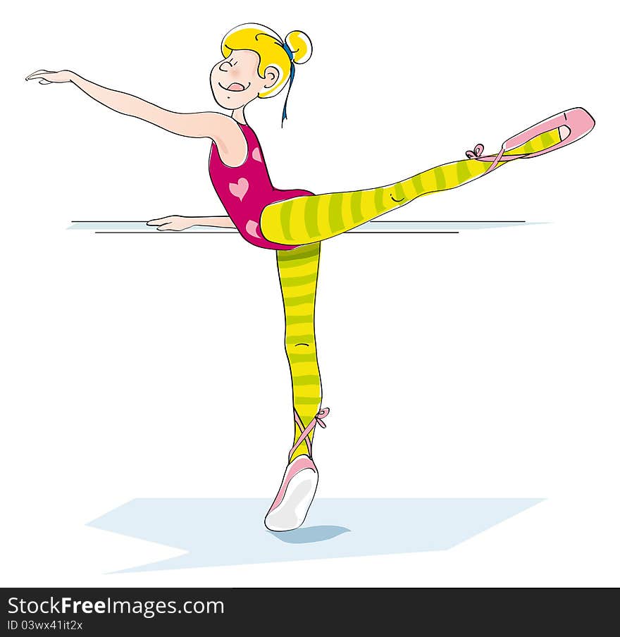 Girl Practicing Ballet