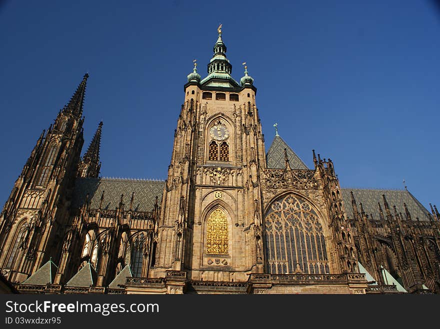 Detail of St. Vitus cathedral in Prague - Czech Republic