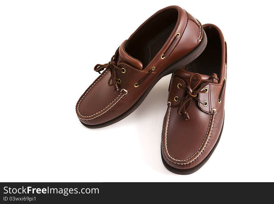 New Brown leather casual shoes