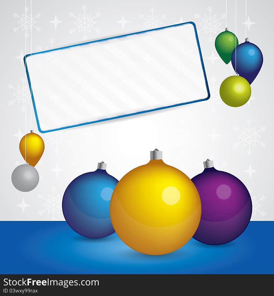 Vector Christmas background with banner