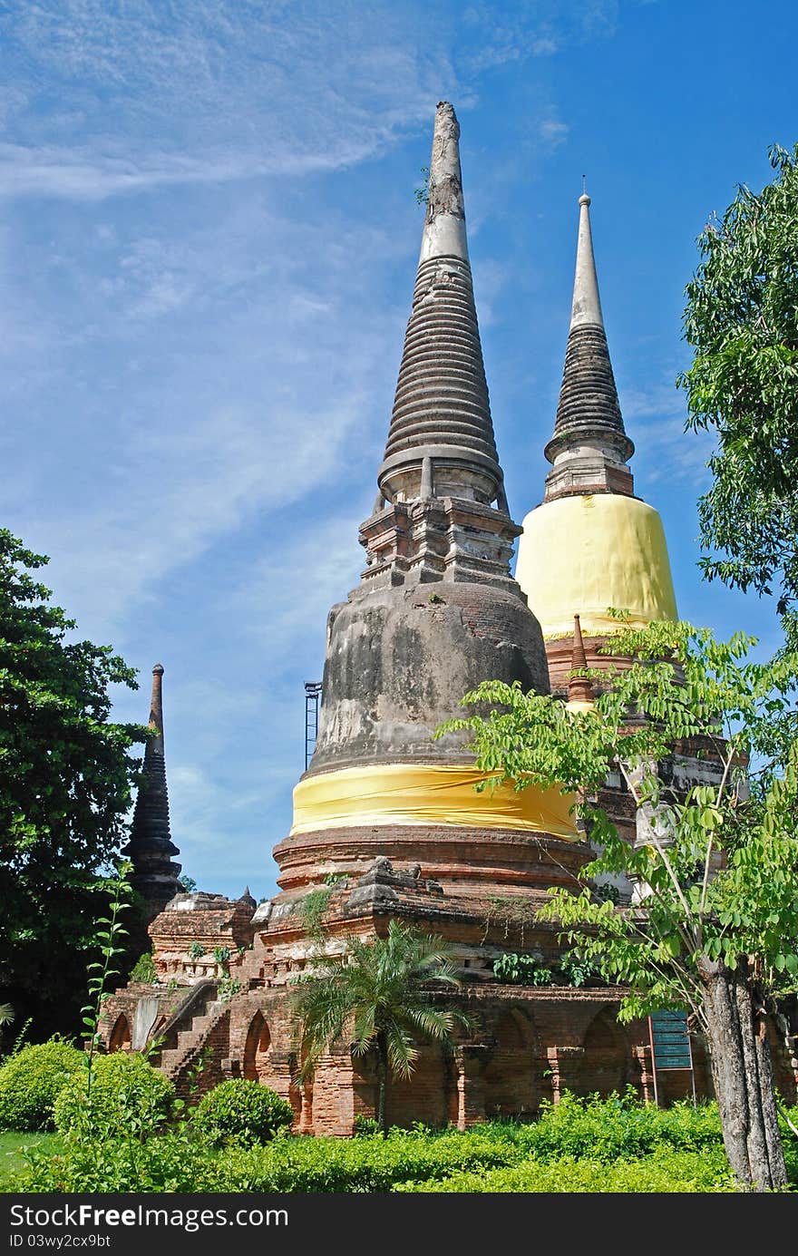 Old temple in Ayutdhaya Thailand