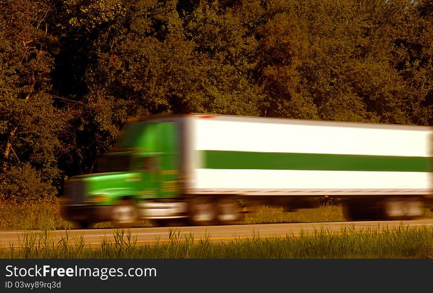 Moving truck on Michigan highway. Moving truck on Michigan highway