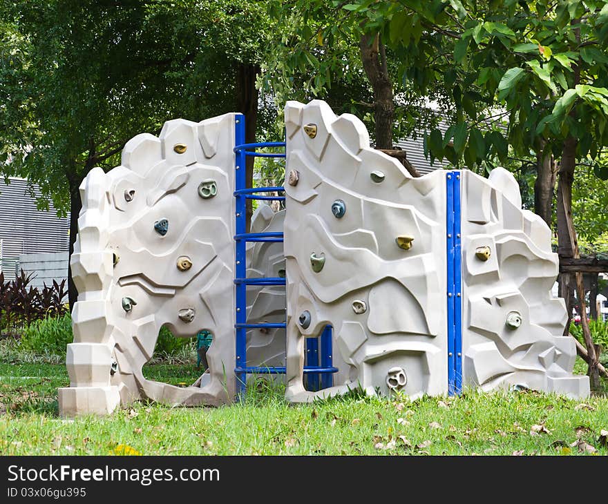 Climbing for children in children playground in park. Climbing for children in children playground in park