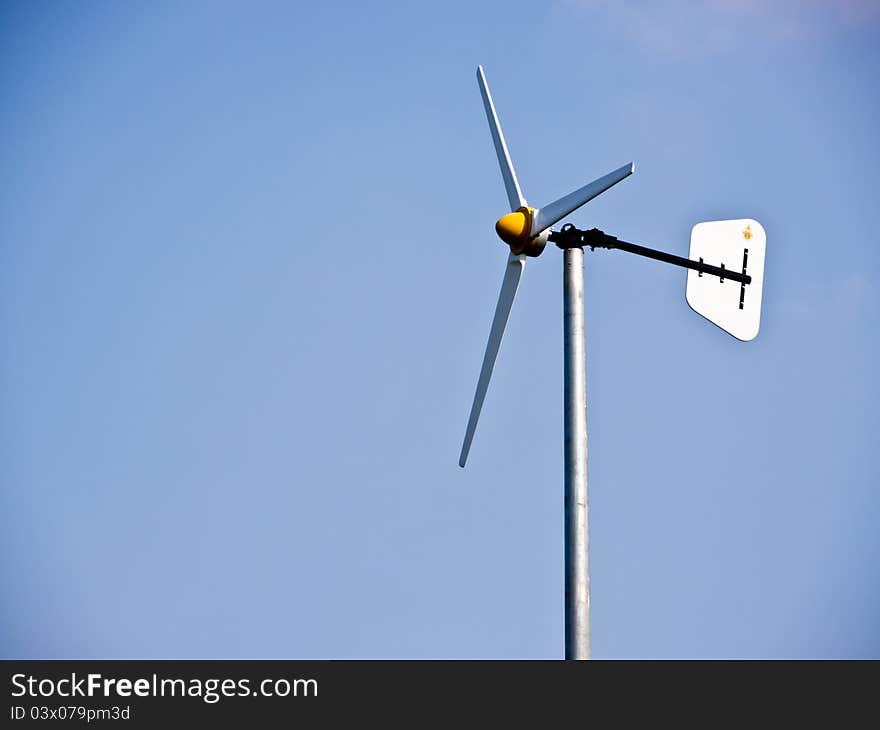 Windmill in public park in Bangkok, for good environment