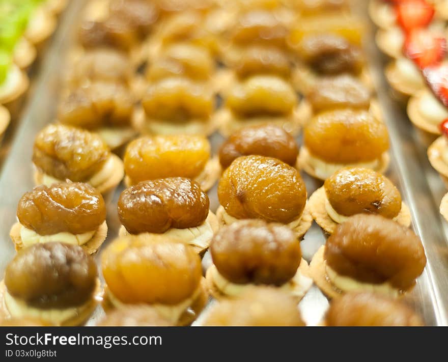 Chestnut sweets from Turkey - Turkish delight. Chestnut sweets from Turkey - Turkish delight