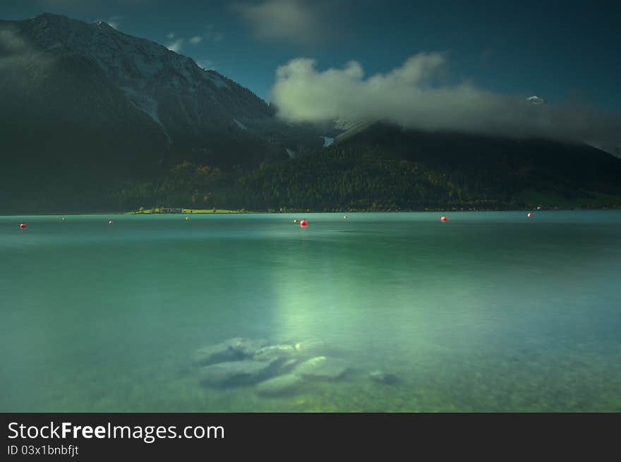 Morining view from a side of Achensee