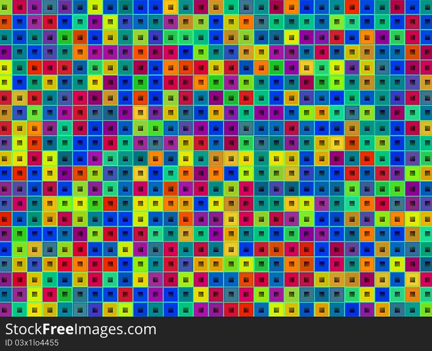 Abstract multicolor squares  background