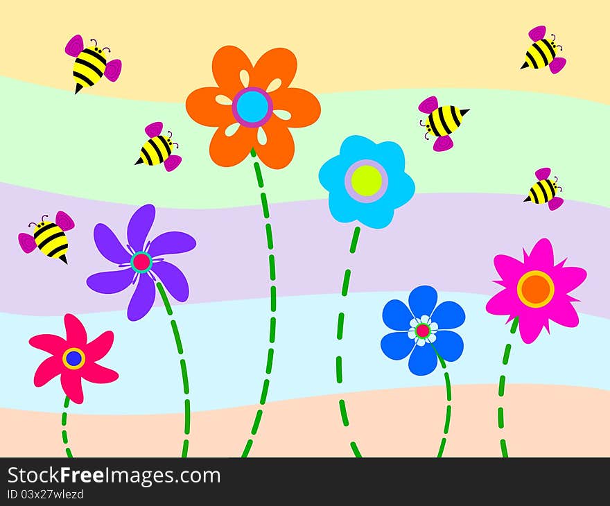 Flowers and bees