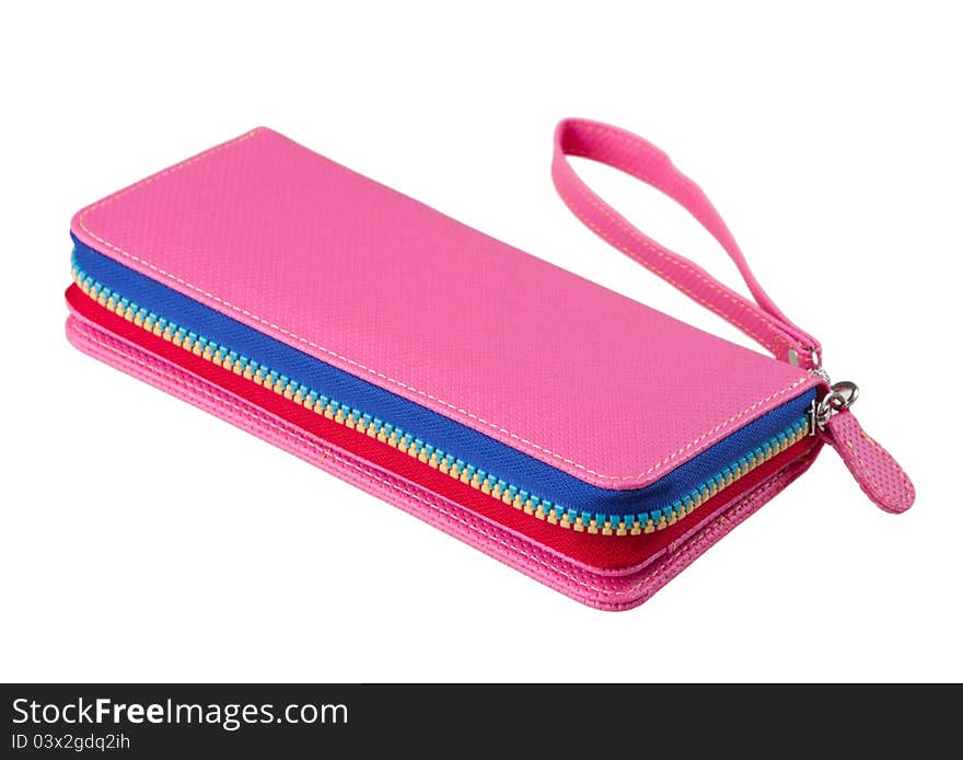 Colorful leather woman wallet