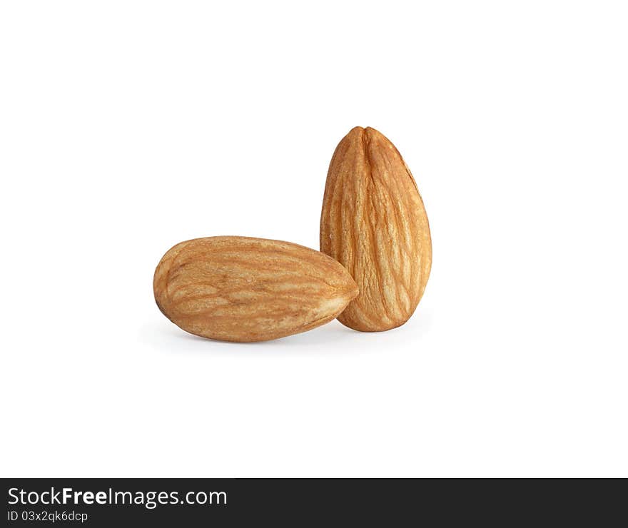 Almonds On White