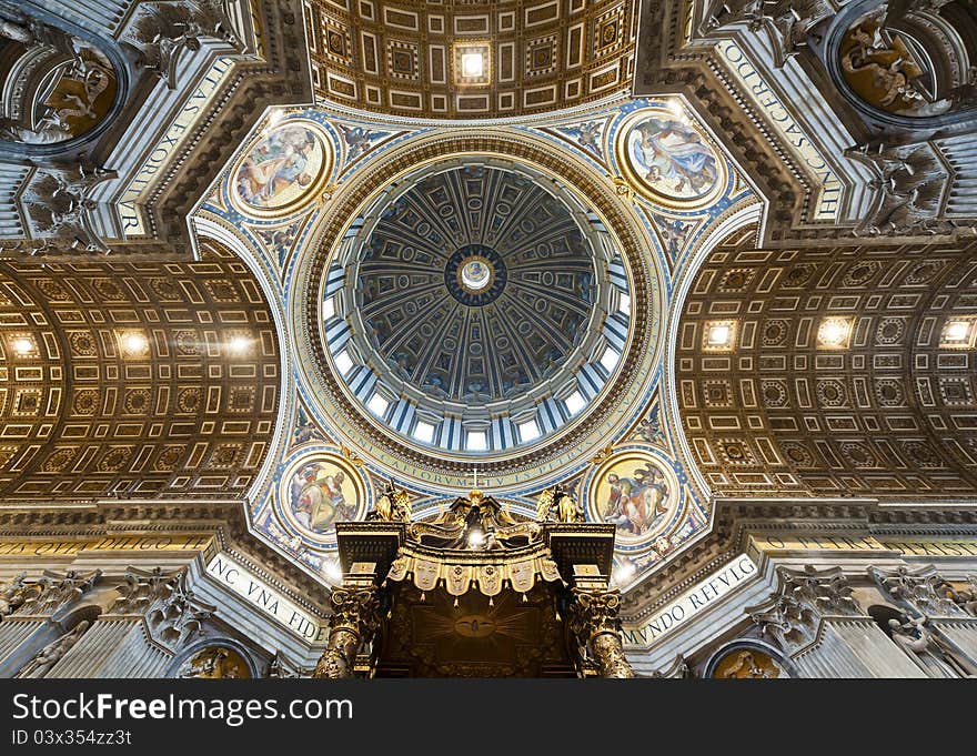 St. Peter's Basilica image inside the Vatican