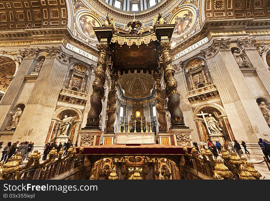 St. Peter's Basilica image inside the Vatican