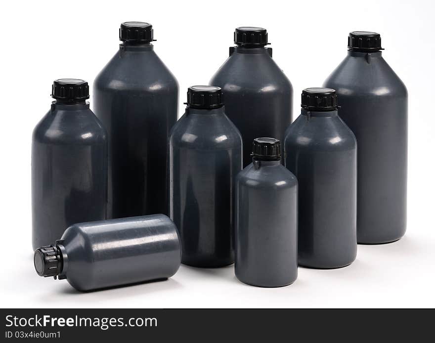 Black Plastic Bottle