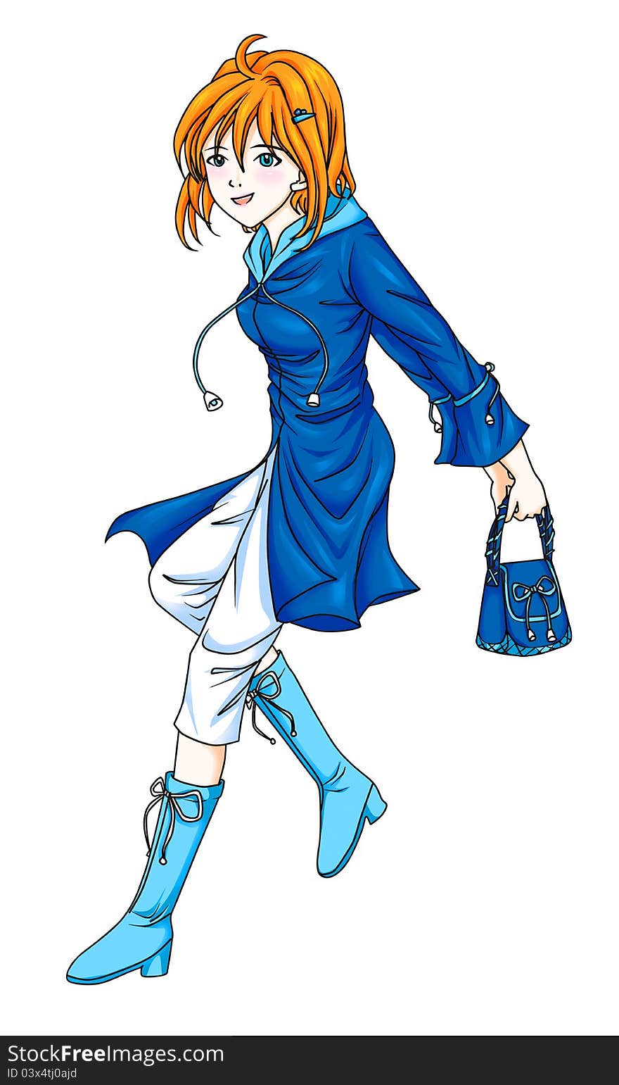 Fashion Blue Coat