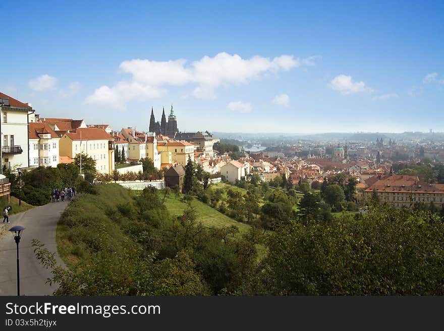 Prague summer panorama