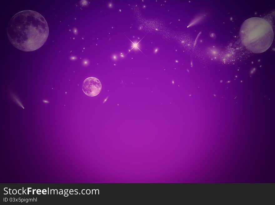 Stylish Background With Purple Space