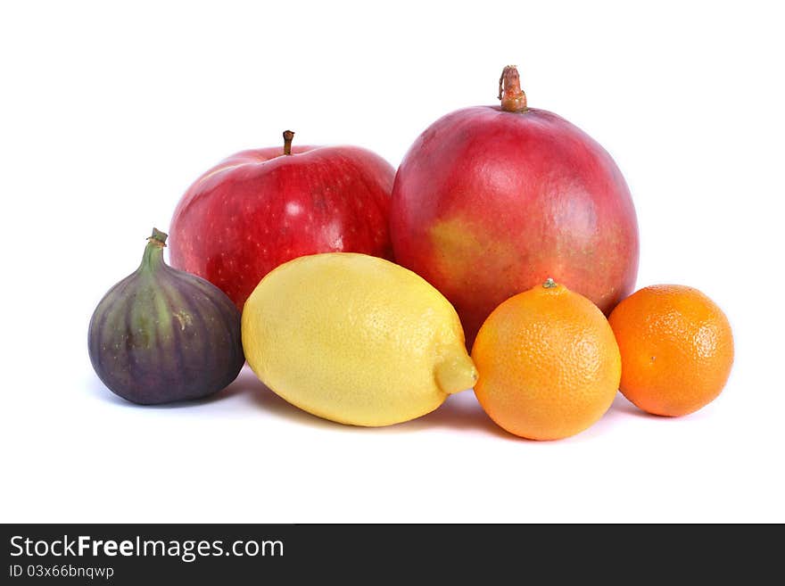 Fruits On White