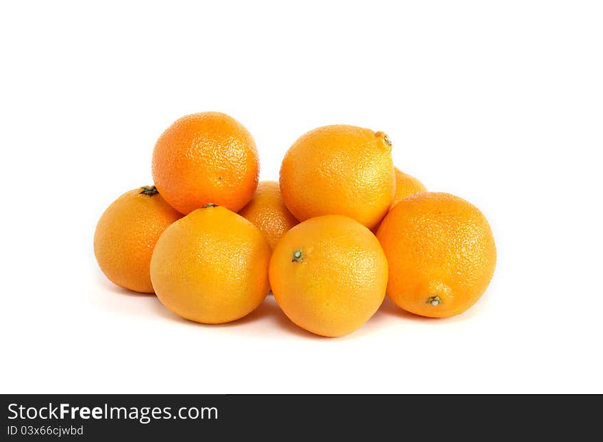 Tangerines On White